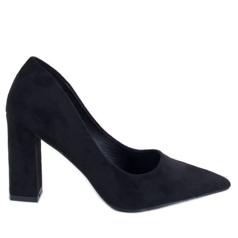 Czółenka na słupku Verizon Black czarne