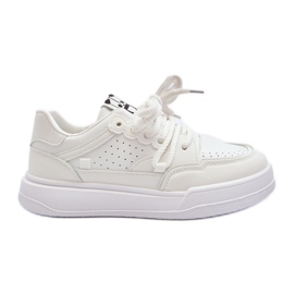 Damskie Sneakersy Eko Skórzane Białe Avanalis