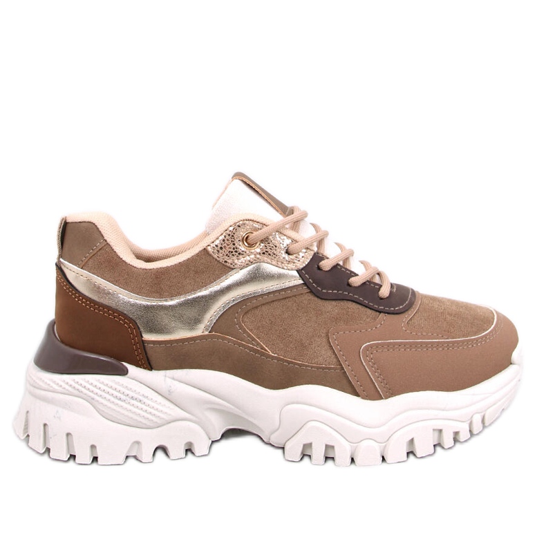 Sneakersy damskie Bolms Khaki brązowe