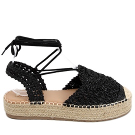 Espadryle damskie Kalista Black czarne