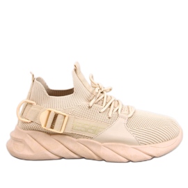 Sneakersy skarpetkowe Wades Beige beżowy