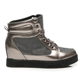 Coura Sznurowane sneakersy szare