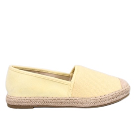 Espadryle damskie płócienne Haydon Yellow żółte