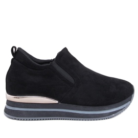 Półbuty na ukrytym koturnie Boult Black czarne