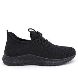 Buty sportowe skarpetkowe Barkes Allblack czarne