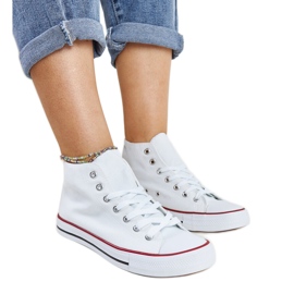 Białe wysokie trampki Eliska