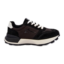 Sneakersy Damskie Skórzane Big Star NN274963 Czarne