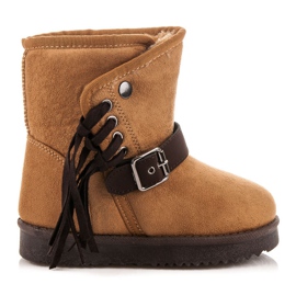 Kylie Kozaczki Z Frędzlami brązowe