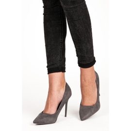 Zamszowe Szpilki VICES szare