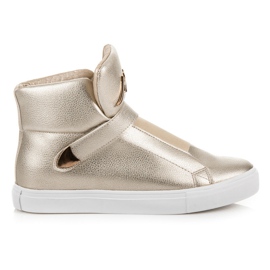 Wysokie Trampki Na Rzep żółte