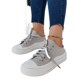 Szare trampki na platformie Fiori