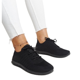 Czarne materiałowe sneakersy Mairago