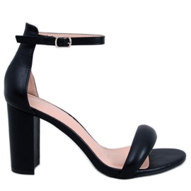 Sandałki na obcasie Jonah Black czarne