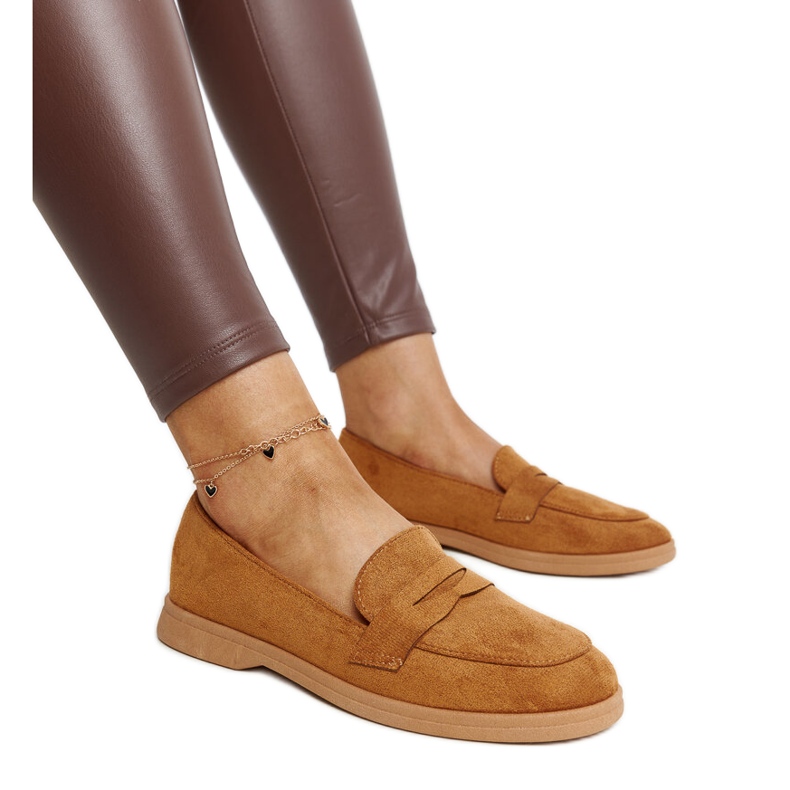 Brązowe zamszowe mokasyny Nibras