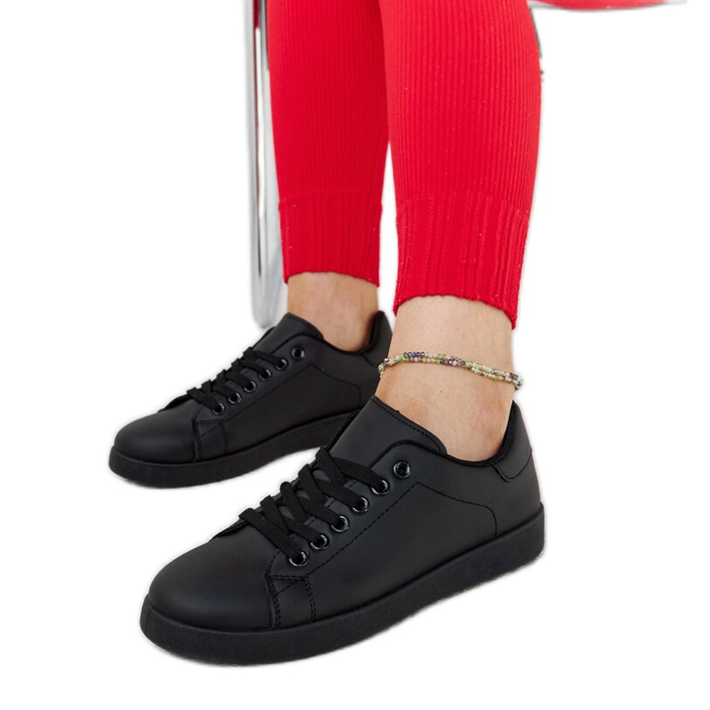 Czarne trampki na platformie Birikti