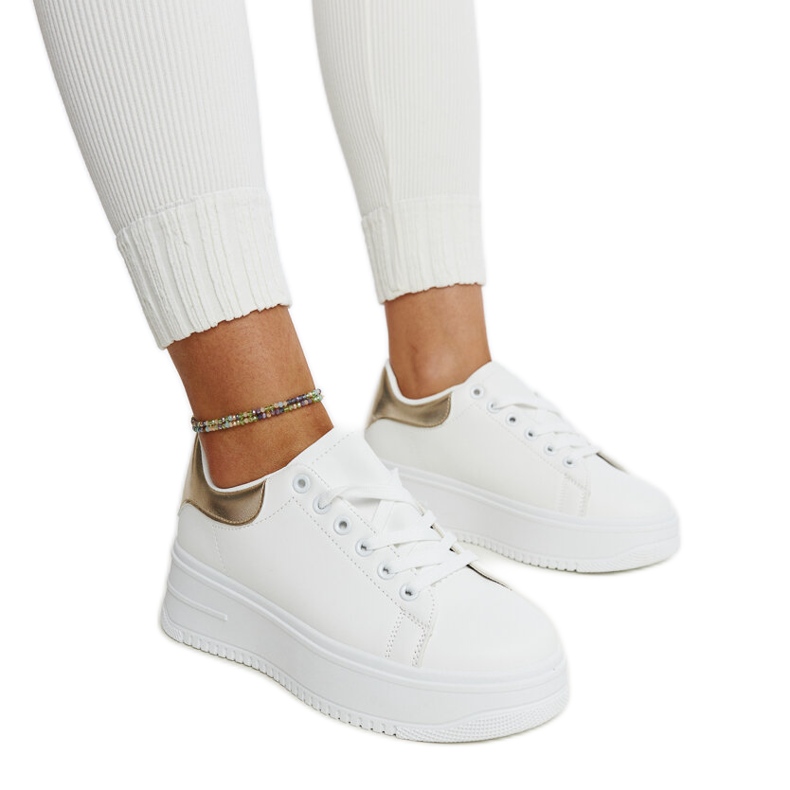 Białe buty sportowe na platformie Ottavia