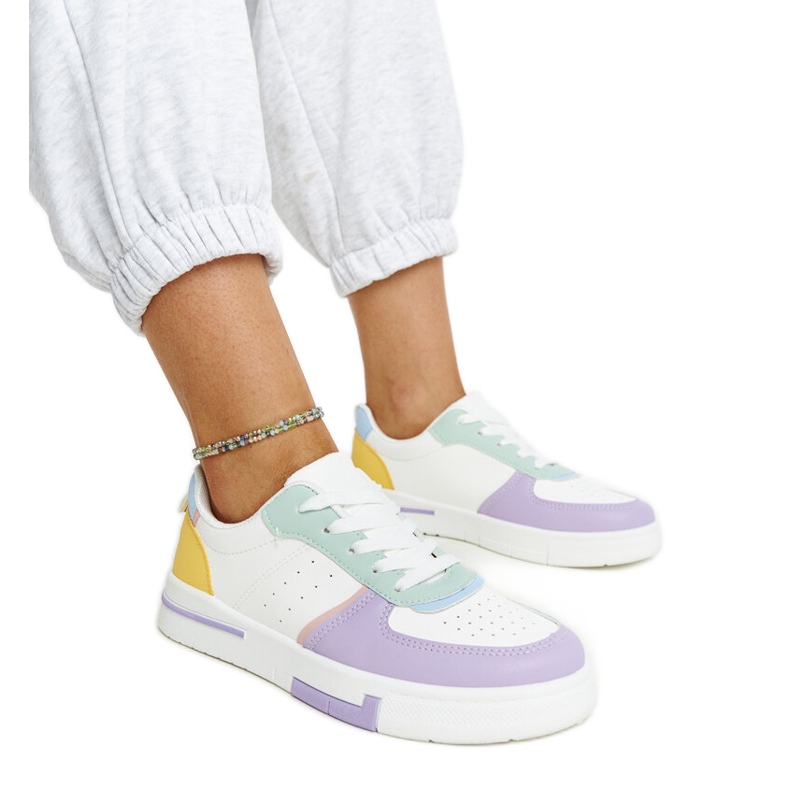 Wielokolorowe sneakersy na platformie Branka