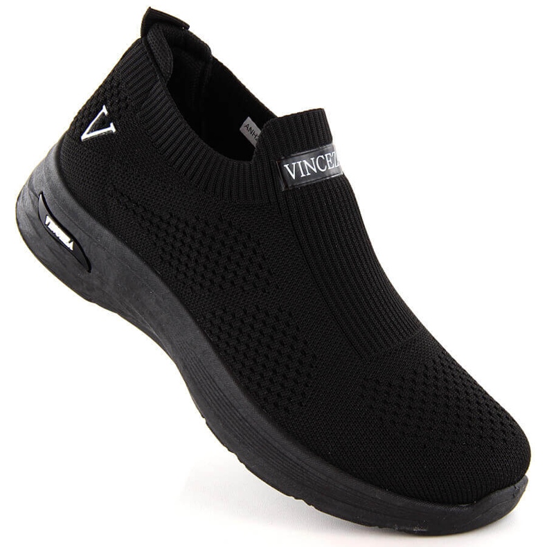Buty sportowe damskie wsuwane czarne Vinceza 13592