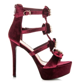 Vices Sandałki Na Platformie czerwone