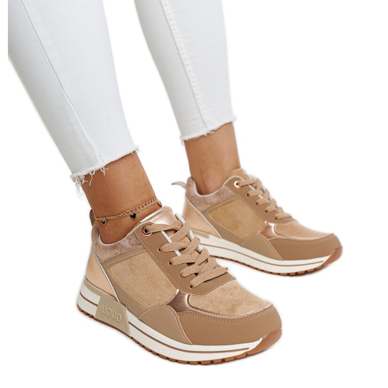 Brązowe sneakersy na platformie Kerttu