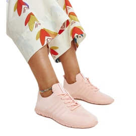 Różowe sneakersy sportowe Shukornia