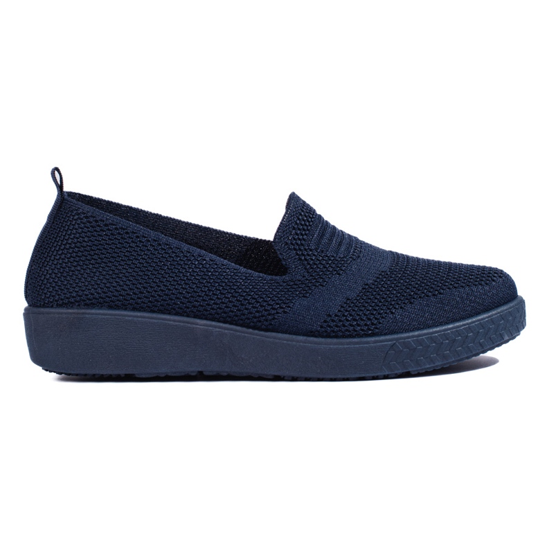 Wsuwane granatowe trampki slip on niebieskie