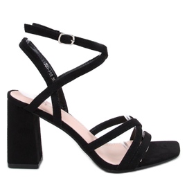 Sandałki na obcasie Divoi Black czarne