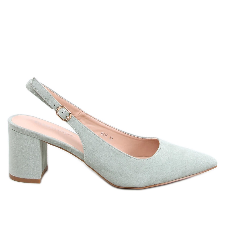 Czółenka z odkrytą piętą Soheil Green zielone