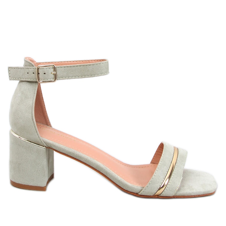 Sandałki na niskim obcasie Marroc Green zielone