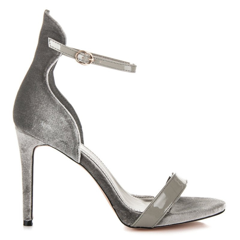 Vices Sandały ze sprzączką szare