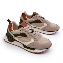 Sneakersy Męskie Memory Foam System Big Star NN174349 Beżowe beżowy