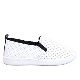 Tenisówki slip-on Jousse WHITE/BLACK białe