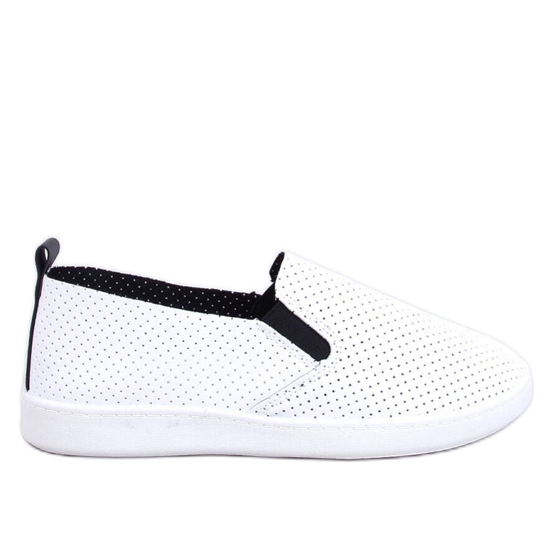 Tenisówki slip-on Jousse WHITE/BLACK białe
