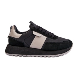 Sneakersy Damskie Na Platformie Big Star NN274502 Memory Foam System Czarne