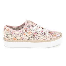 Kylie Koronkowe espadryle w kwiaty wielokolorowe