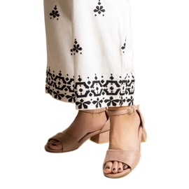 Ciemnobeżowe klasyczne sandały na słupku Kinsela beżowy