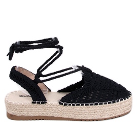 Espadryle damskie sznurkowe Yaweh Black czarne