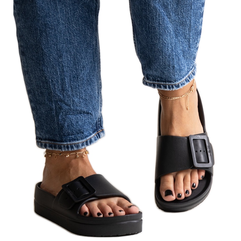 Czarne klapki Big Star NN274A662 906