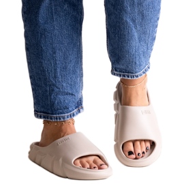 Beżowe klapki Big Star LL274593 801 beżowy