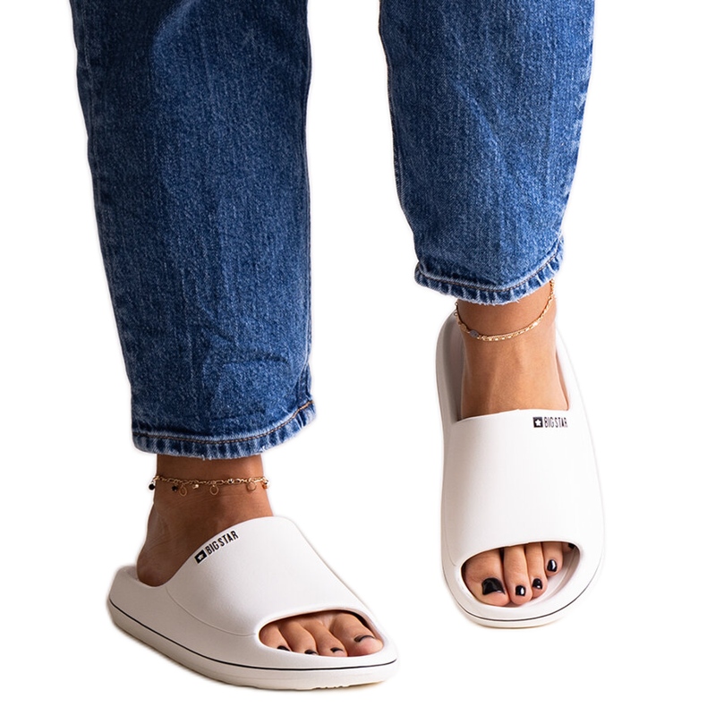 Białe klapki Big Star NN274A043