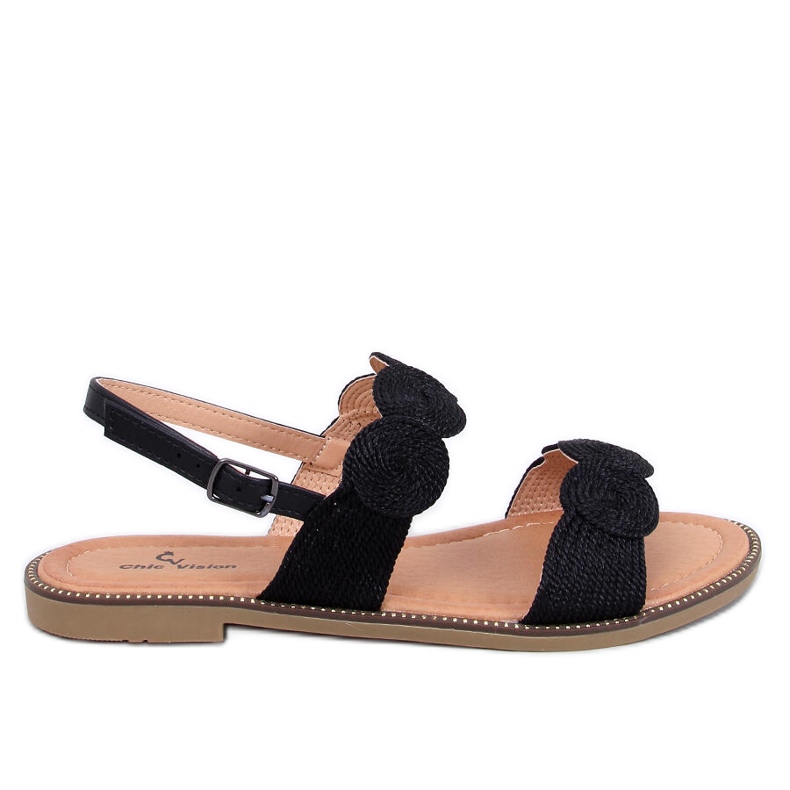 Sandałki damskie Raulet Black czarne