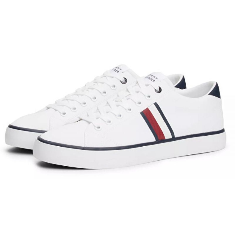 Buty Tommy Hilfiger Hi Vulc Low Stripes Mesh FM0FM04946 Ybs białe