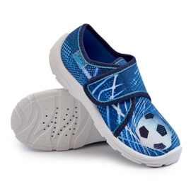 Kapcie Dziecięce Na Rzep Befado 974X312 Niebieskie
