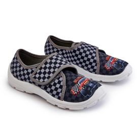 Wygodne Kapcie Chłopięce Na Rzep Befado 974Y540 Szare