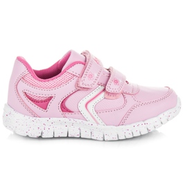 American Club Różowe Buciki Na Rzepy