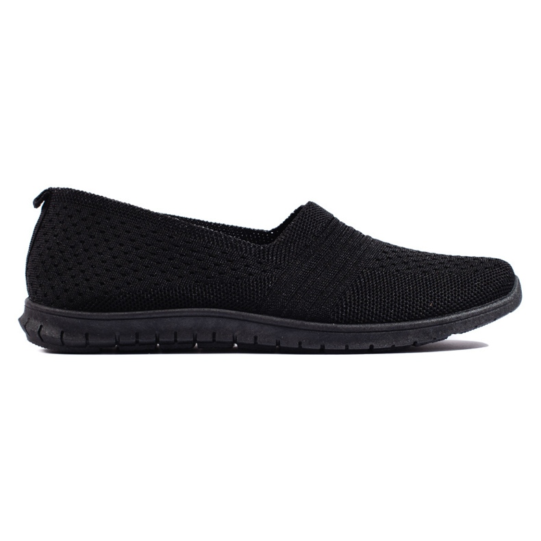 Czarne sportowe obuwie slip on