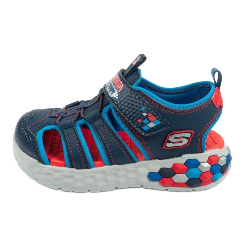Sandały Skechers 402213L/NVRD niebieskie