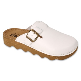 Dr.ORTO Befado klapki damskie skórzane spód-pu 179D004 białe