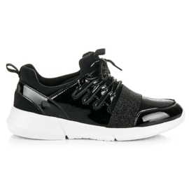 Lakierowane obuwie sportowe czarne
