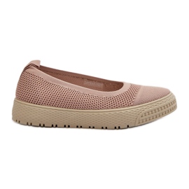 Damskie Tenisówki Slip-on Na Platformie Różowe Pimadea